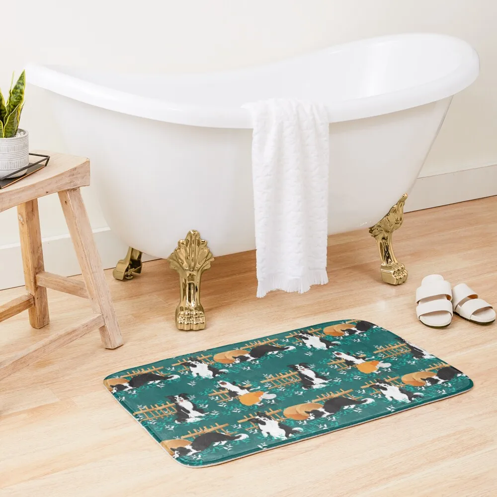 

Border Collie playing with sheep Bath Mat Carpet For Bathroom