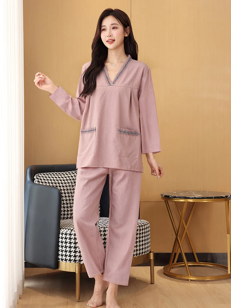 Men's Long Sve Batobe Long Leg Sauna Suit Cotton St Bathing Suit for Bathhouses Health Massage Center Sauna Clothing