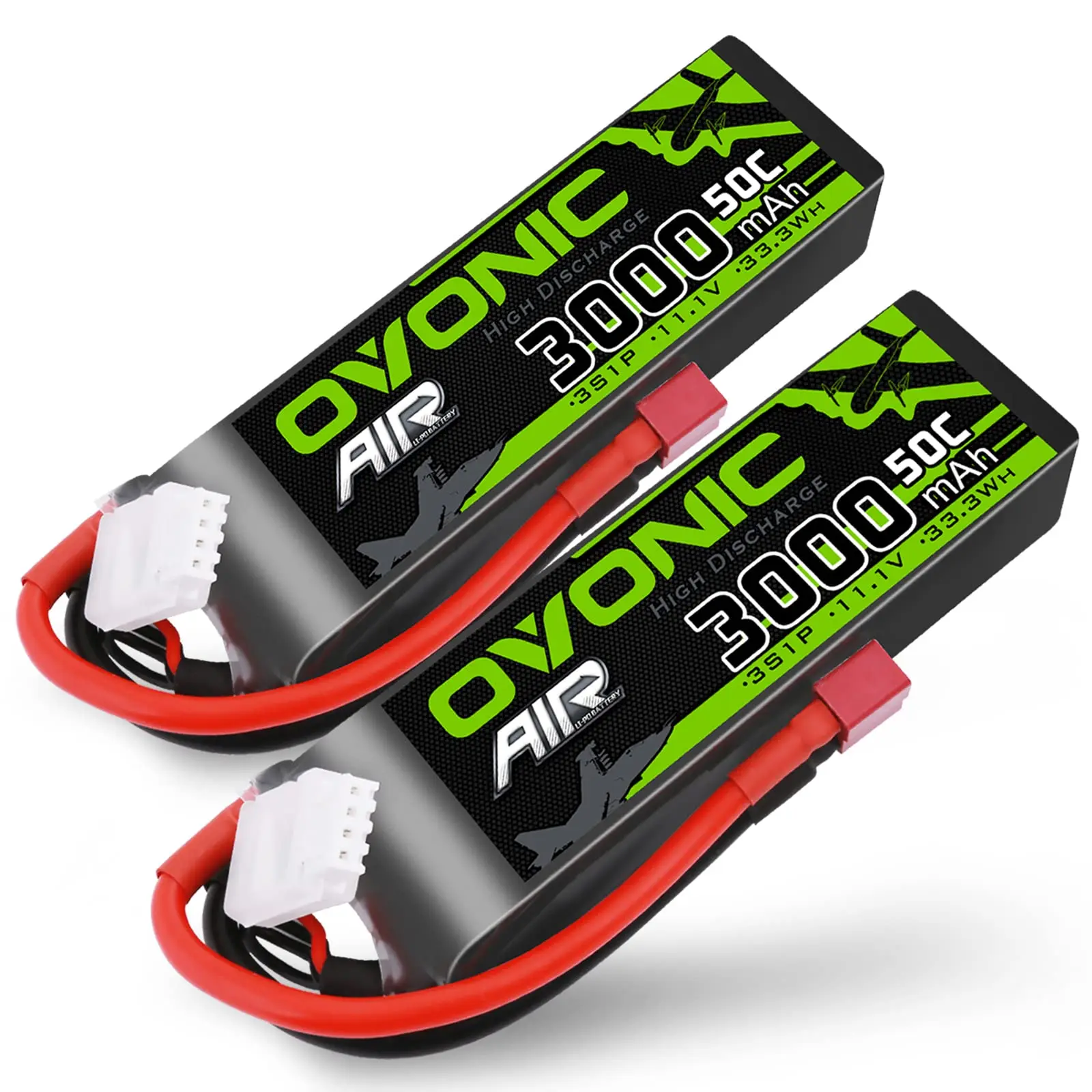 Batterie LiPo 3S 5000mAh 50C 11.1V Avec Connecteur XT60 - Pour Voiture, Avion, Hélicoptère RC | Taille 155x42x24 Mm