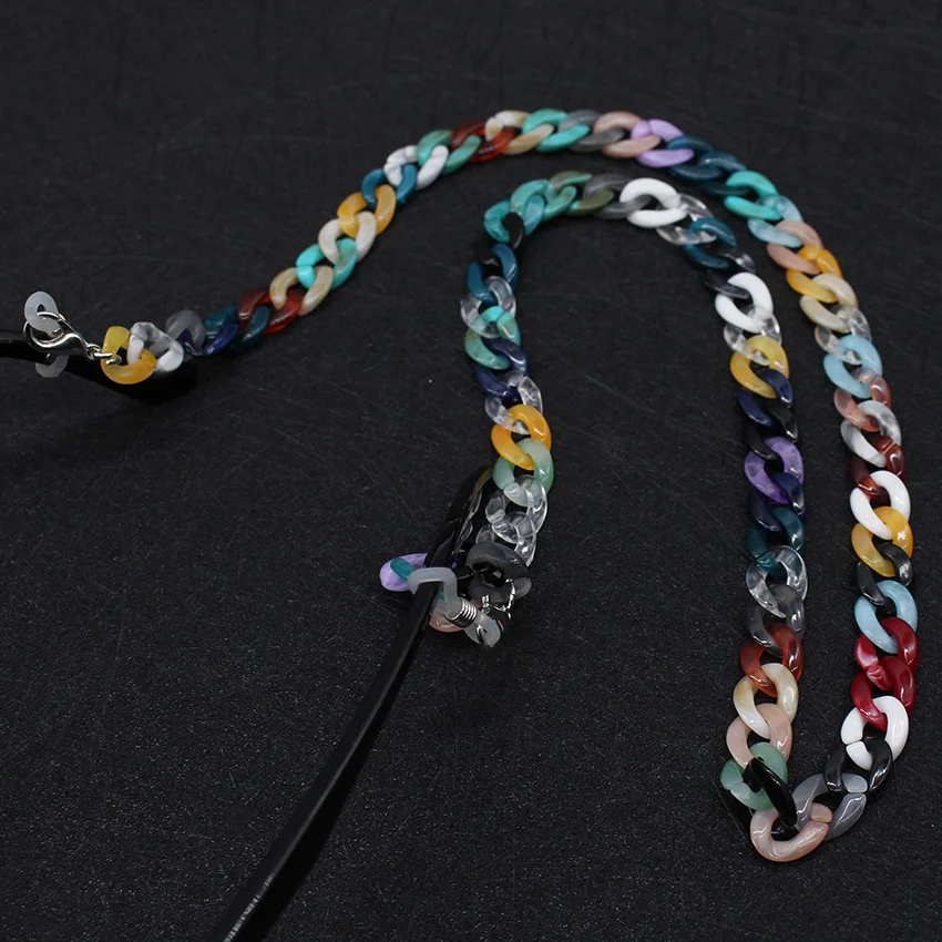 Trendy Acrylic Crystal Sunglasses Glasses Chain Mask Hangs Cord Strap Eyepieces Neck Fashion Lanyard Women Jewelry Accessories 3