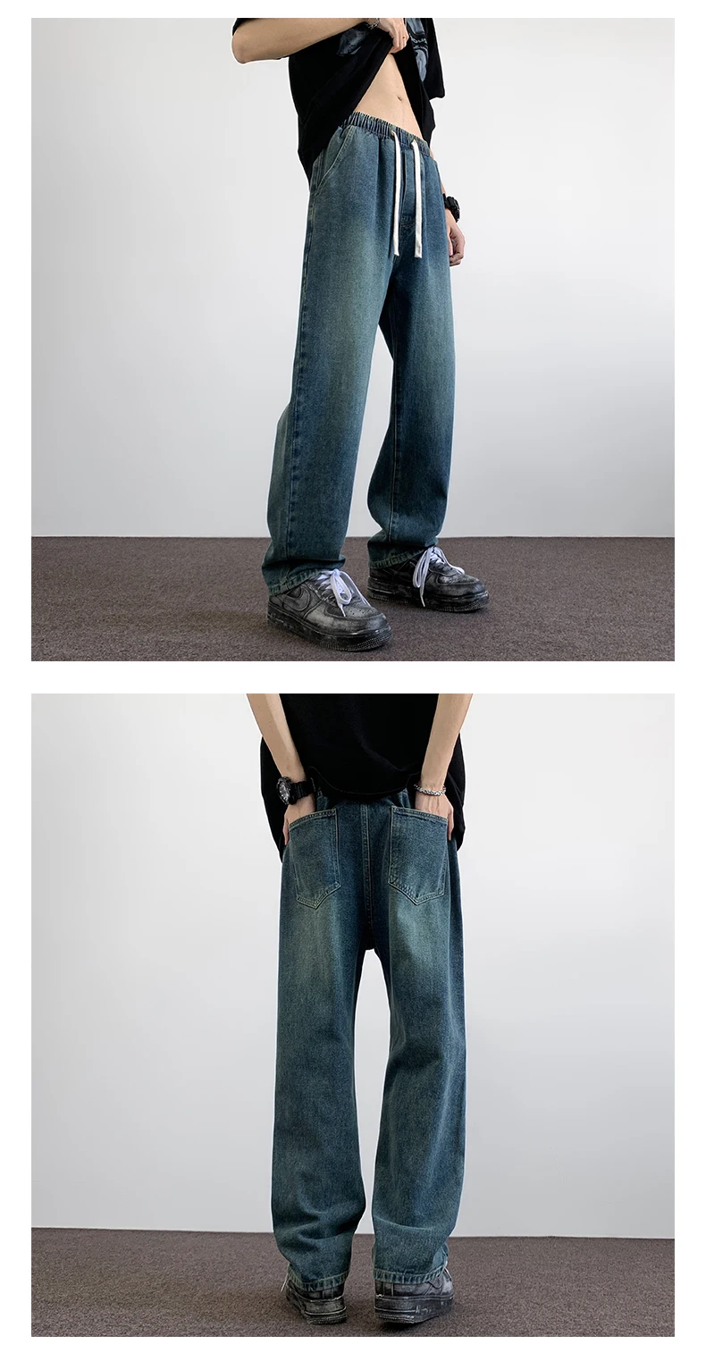 Description Picture 6 of itemNew Autumn Men Jeans Pants Streetwear Denim Jogger Harem Trousers M-3XL