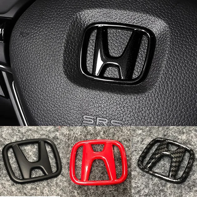 ABS Car Steering Wheel Emblem Sticker Accessories For Honda Civic FIT Accord Prelude CRV 5th City CRZ CRX Jazz HRV Pilot Odyssey 1