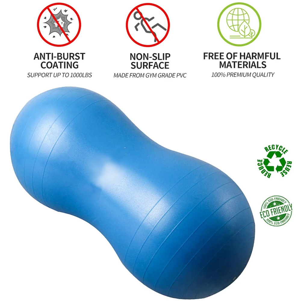 Peanut Ball - Anti Burst Exercise Ball for Labor Birthing, Physical Therapy  for Kids, Core Strength, Home & Gym Fintness