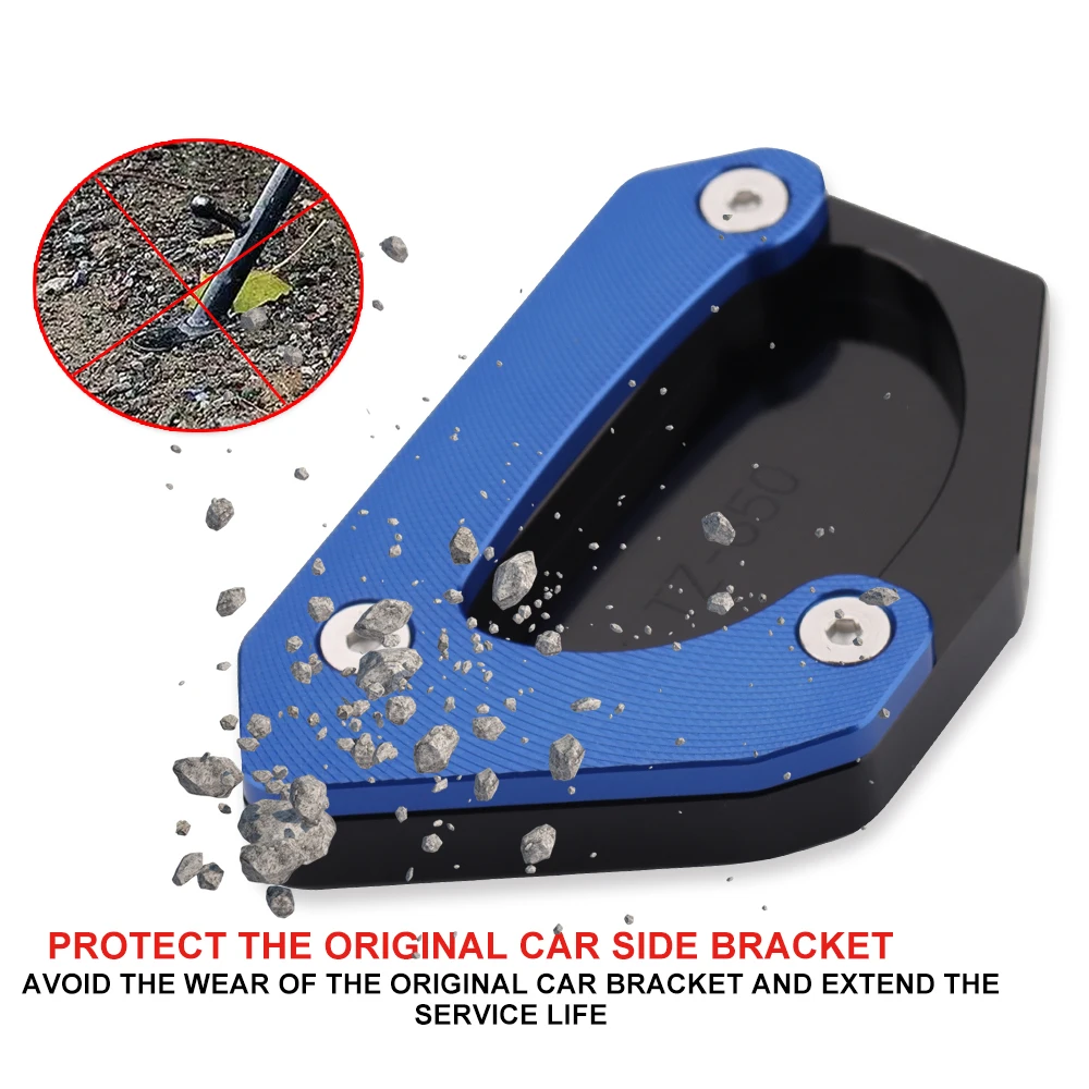 Fit For Suzuki V-Strom 650 DL650 2004- Motorcycle Side Stand Foot Support Plate Kickstand Extension CNC Aluminum motorcycle kickstand extender motorcycle kickstand motorcycle support feet