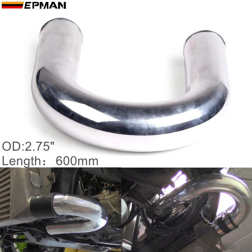 2pcs/unit 70mm 2.75&quot 180 Degree Aluminum Turbo Intercooler Pipe Tube piping L:600 mm For Volkswagen G EP-UP180-600-70 | Автомобили и