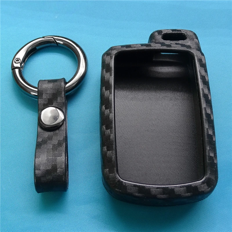 Car Key Fob Case Cover 1 Pcs Carbon Fiber Silicone Keychain Fit For Toyota Camry Corolla Avalon Rav4 Land Cruiser key case cover,key case,car key shell
