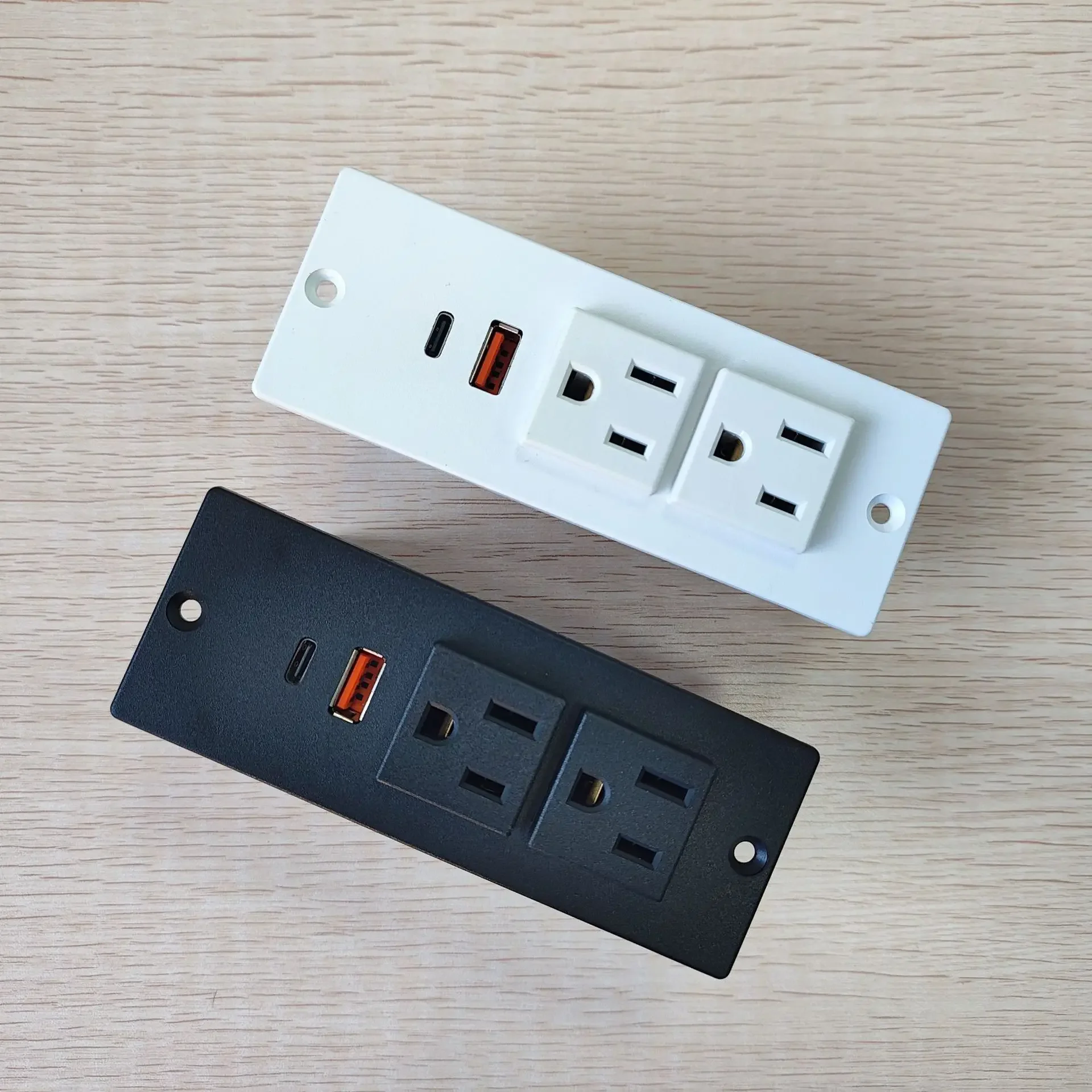 미국 테이블 히든 임베디드 소켓, USB 타입 C, 15A, 1850W, PD 20W, 5V, 2.4A, 일본 ABS 가구, 데스크탑 익스텐션 케이블 소켓