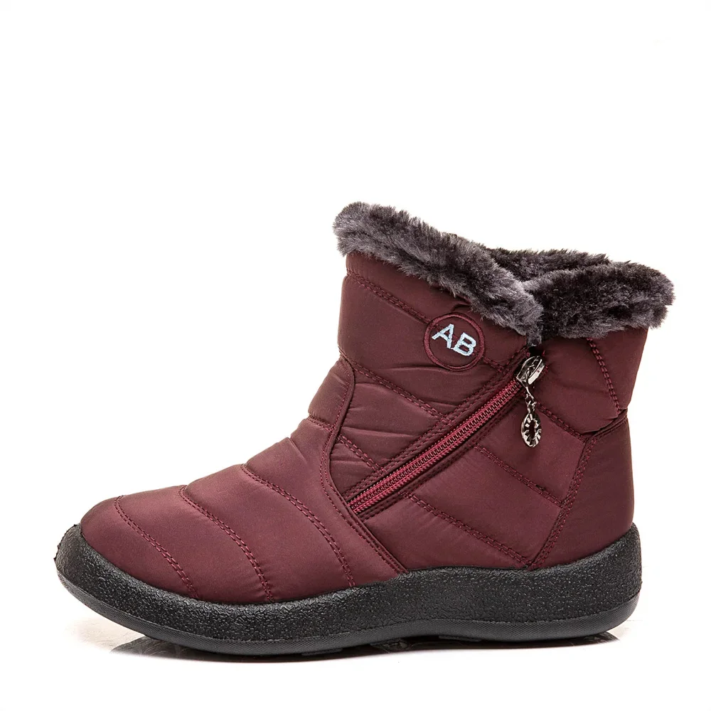 thumbnail image 1 of Botas de invierno impermeables para mujer 2024, nuevas botas de nieve de plataforma larga de piel, zapatos cálidos de algodón para parejas, botines de felpa calientes, Botas, 1 of 6