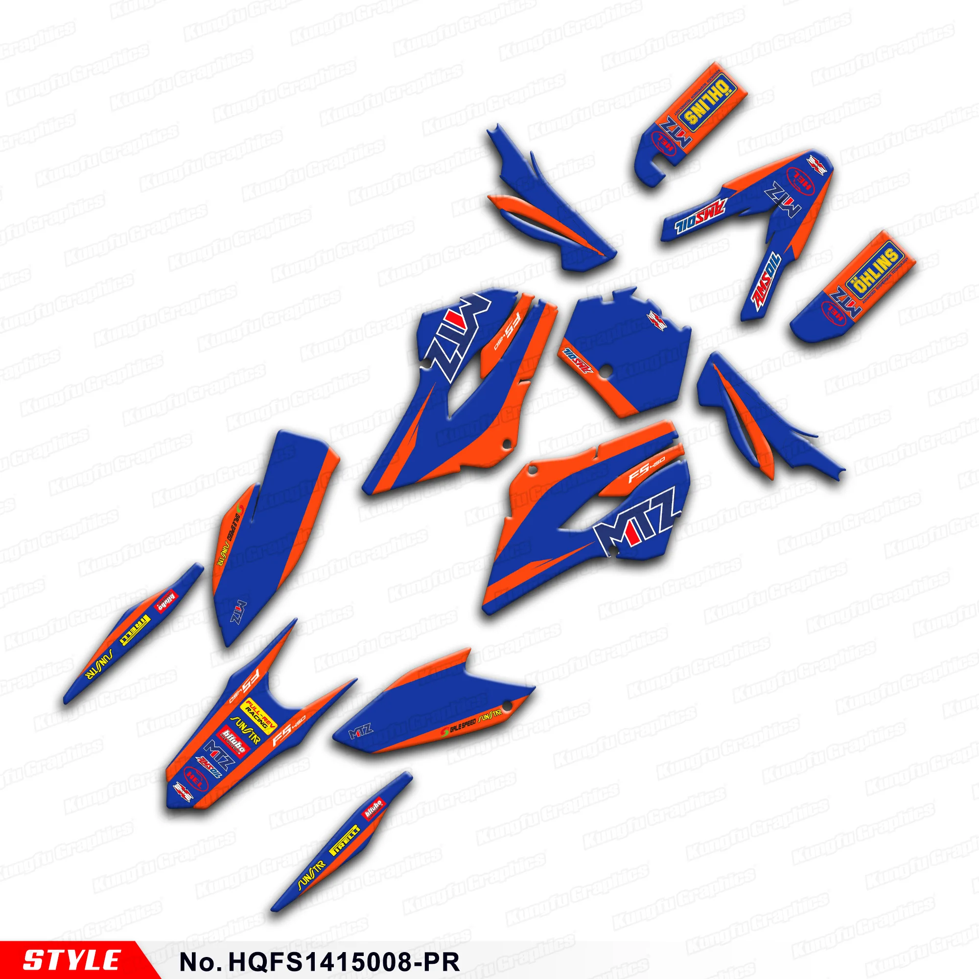 

AFTERMARKET Off-Road Stickers Motocross Custom Vinyl Graphics for Husqvarna FS 450 2014 2015, HQFS1415008-PR