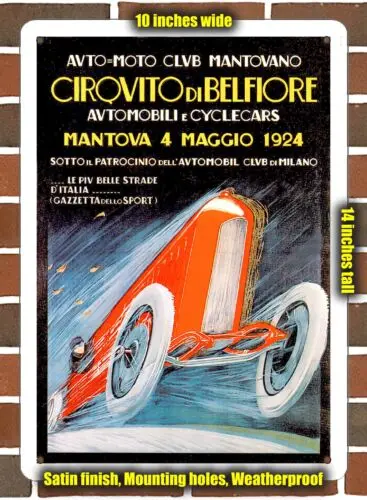 

Металлический знак-1920 итальянская Гоночная машина-10x14 дюймов