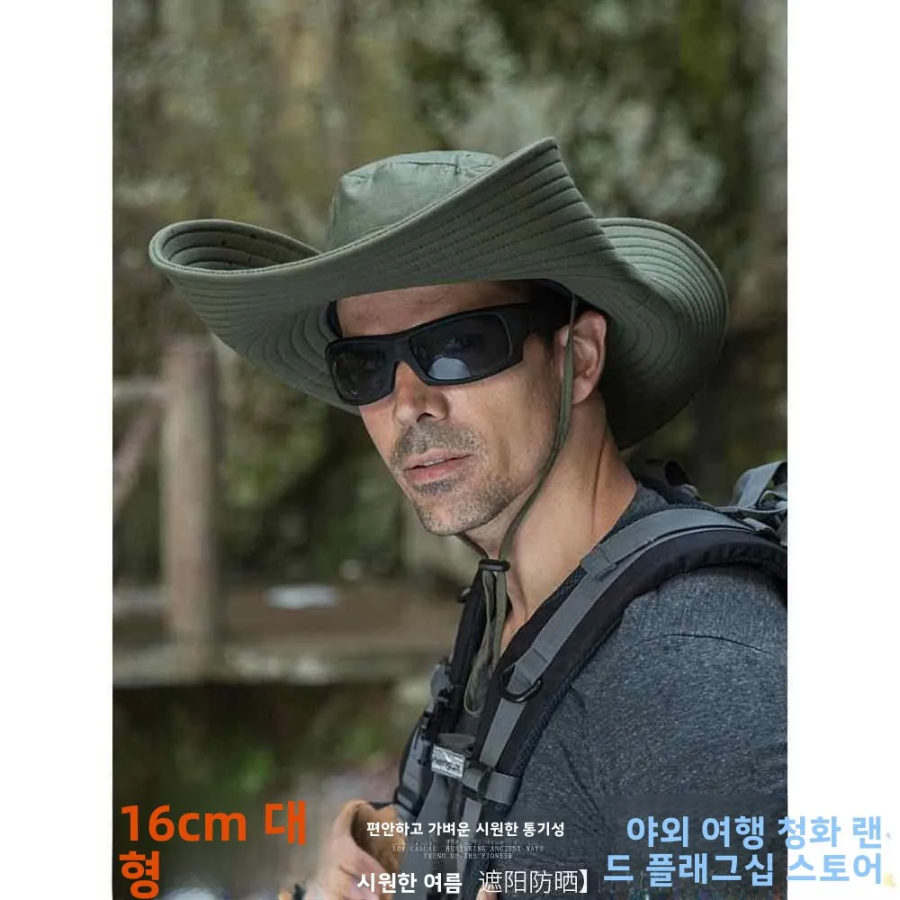 남성용 낚시 모자 큰 챙 자외선 차단 모자 야외 캠핑 여행용품 플라이 블루 밸리 브랜드 봄 출시 중국산