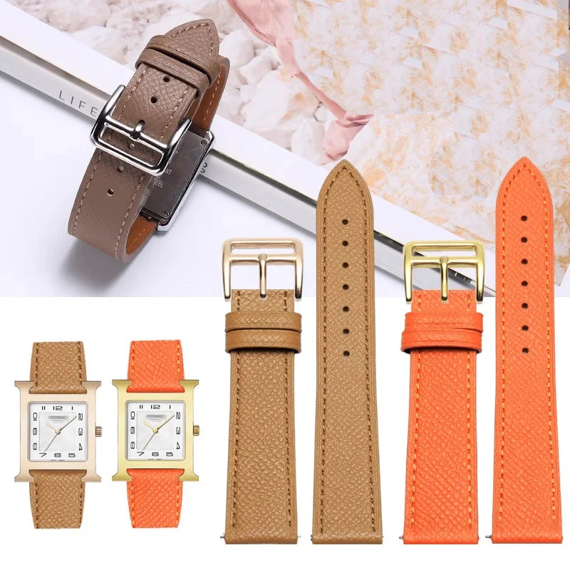 

Genuine Leather Watch Strap Of The Watchband For Hermes 14/16/18/20mm Fashionable Comfortable Soft cowhide Women Bracelet