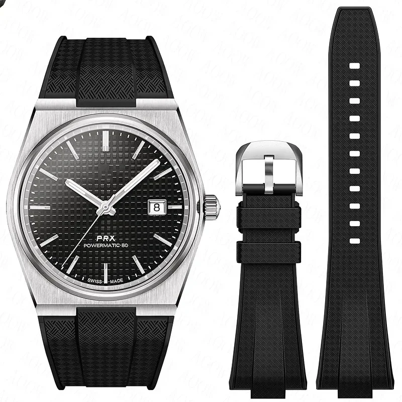 Quick Release Silicone Strap - Premium Convex Rubber Watch Band Bracelet, 40mm Men's