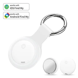 Waterproof Smart Tag Key Finder for Pets and Personal Items (Round white)