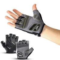 Summer Half Finger Mountain Road Bike Gloves Black Liquid Silicone Shock Absorbent Breathable Wear Resistant Exercise Bike Fitne