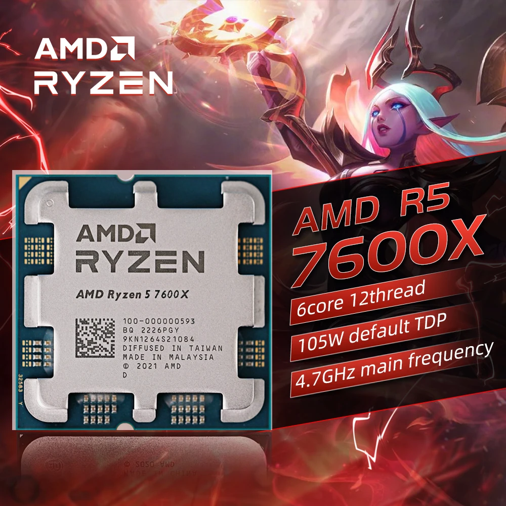 New Amd Ryzen 5 7600x R5 7600x4 7ghz 6 Core 12 Wire Cpu Processor 5nm new-amd-ryzen-5-7600x-r5-7600x4-7ghz-6-core-12-wire-cpu-processor-5nm