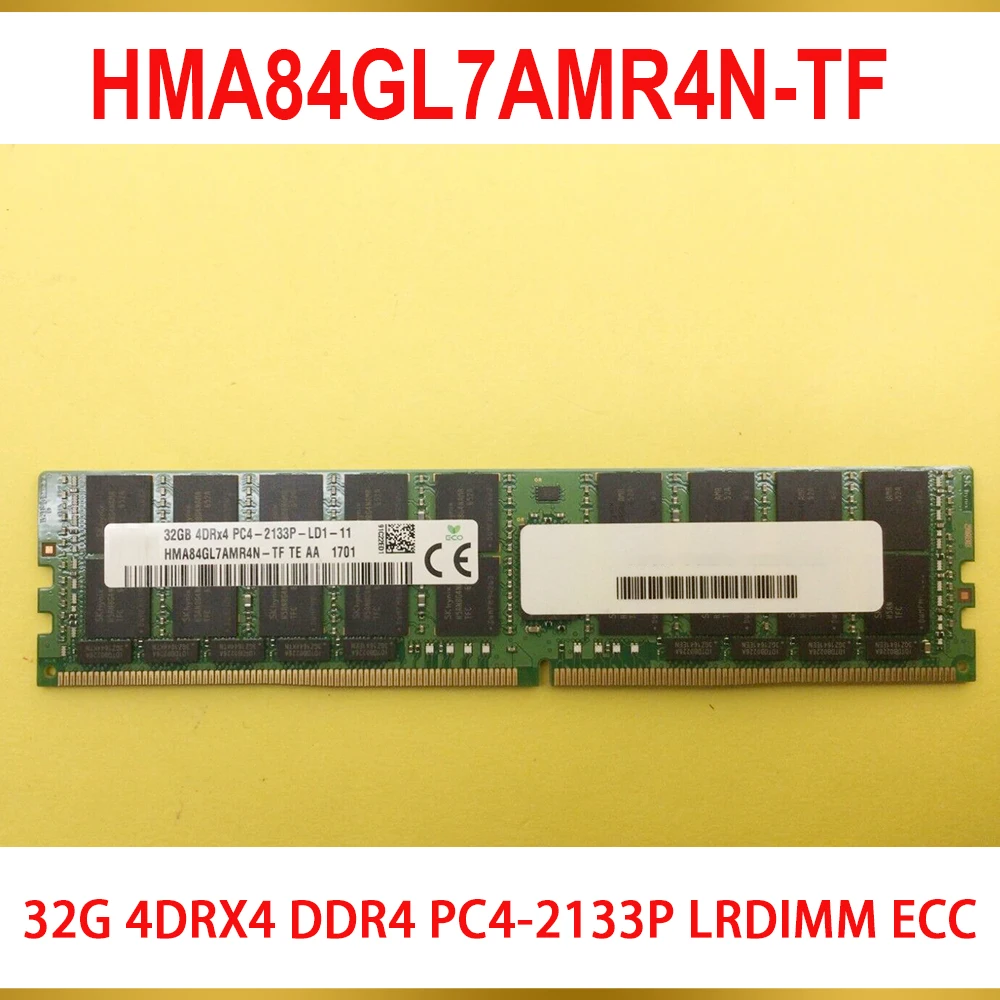 1PCS 32GB 32G 4DRX4 DDR4 PC4 2133P LRDIMM ECC For SK Hynix Memory RAM HMA84GL7AMR4N TF