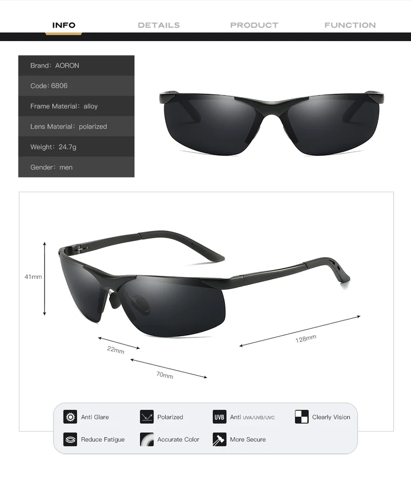 MAXULI Polarised Sunglasses Men Polarized Driving Sun Glasses Mens