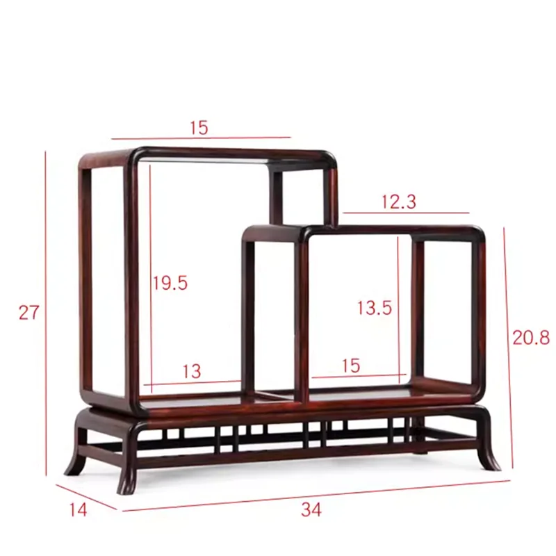Redwood Bogu Rack, Red Sour Branch Multi Treasure Rack, Solid Wood Tea Set, Tea Rack, Display Rack, Tea Rack, Storage Rack