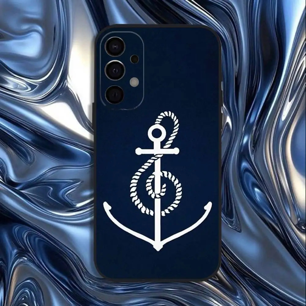 Anchor Boat Ship Wheel Design Black Phone Case Cover