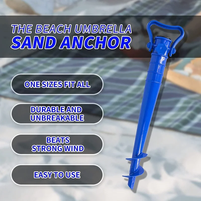 Beach Umbrella Adjustable Base Plastic Ground Plug Beach Garden Parasols Fixing Tool Sand Anchor Terrace Outdoor Umbrella Nail for beach umbrella plug base,beach umbrella