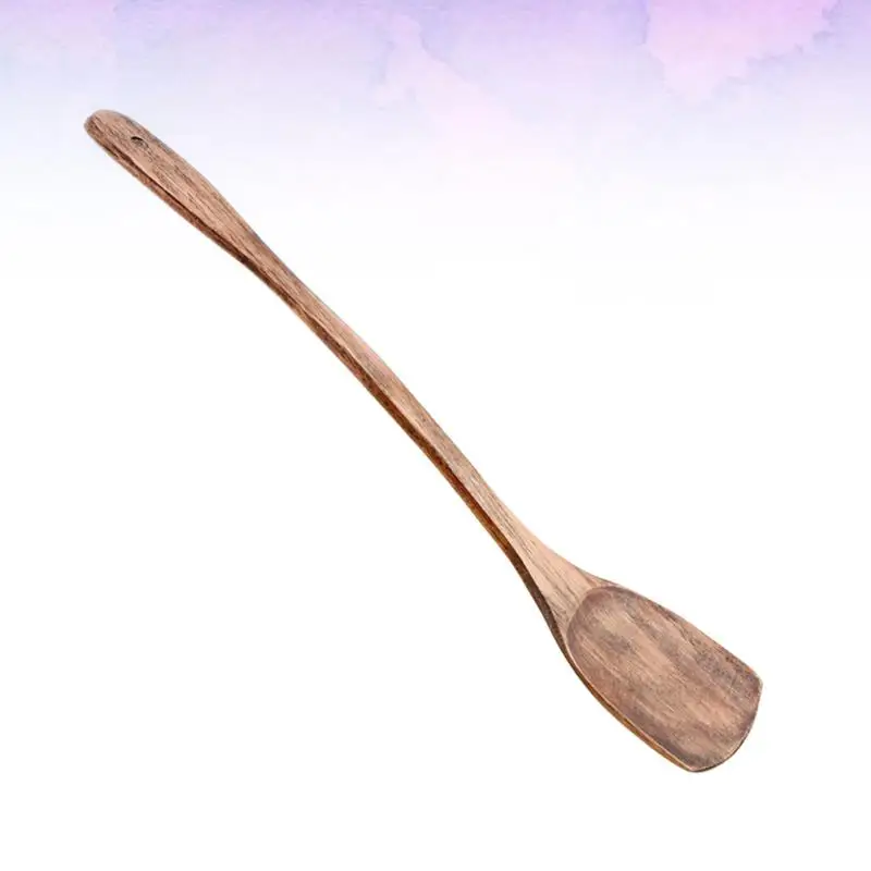 Description Picture 5 of itemCooking Spatula Wooden Kitchen Wood Turner Utensils Wok Utensil Tool Scoop Handle Nonstick Spoon Spatulas Bamboo Frying Spoons