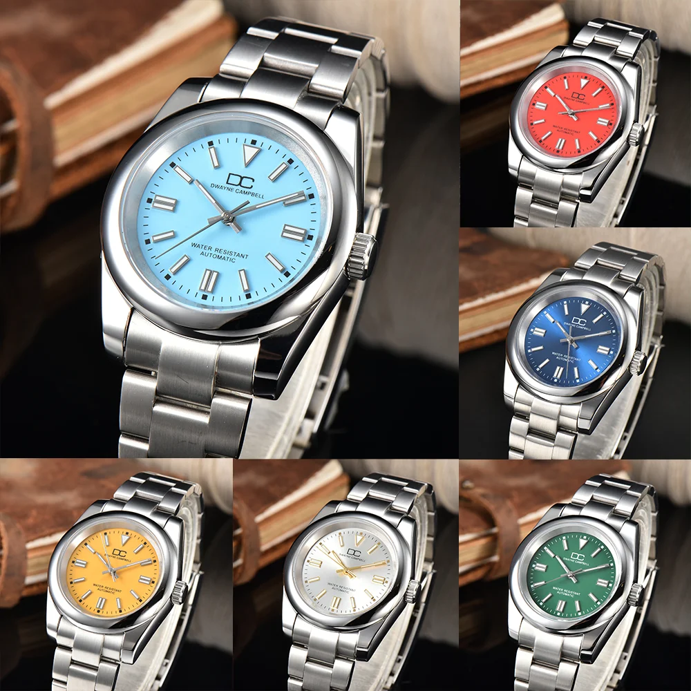 Luminous Multicolor Blue-Green Watch Dial - Men's Accessory