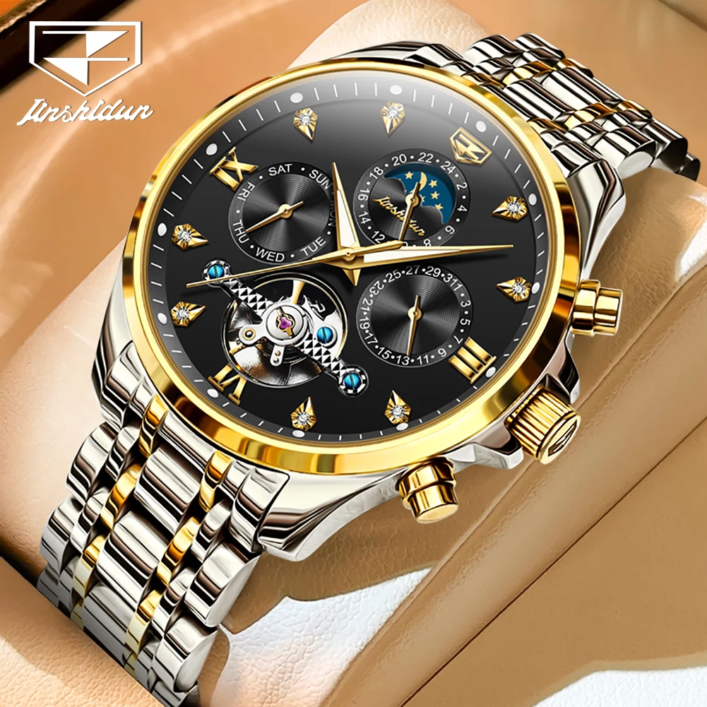Jsdun Nuovo In Skeleton Hollow Orologio Meccanico Automatico Per Uomo Calendario Aziendale Orologio Da Polso Orologio Moonswatch Impermeabile Di Lusso