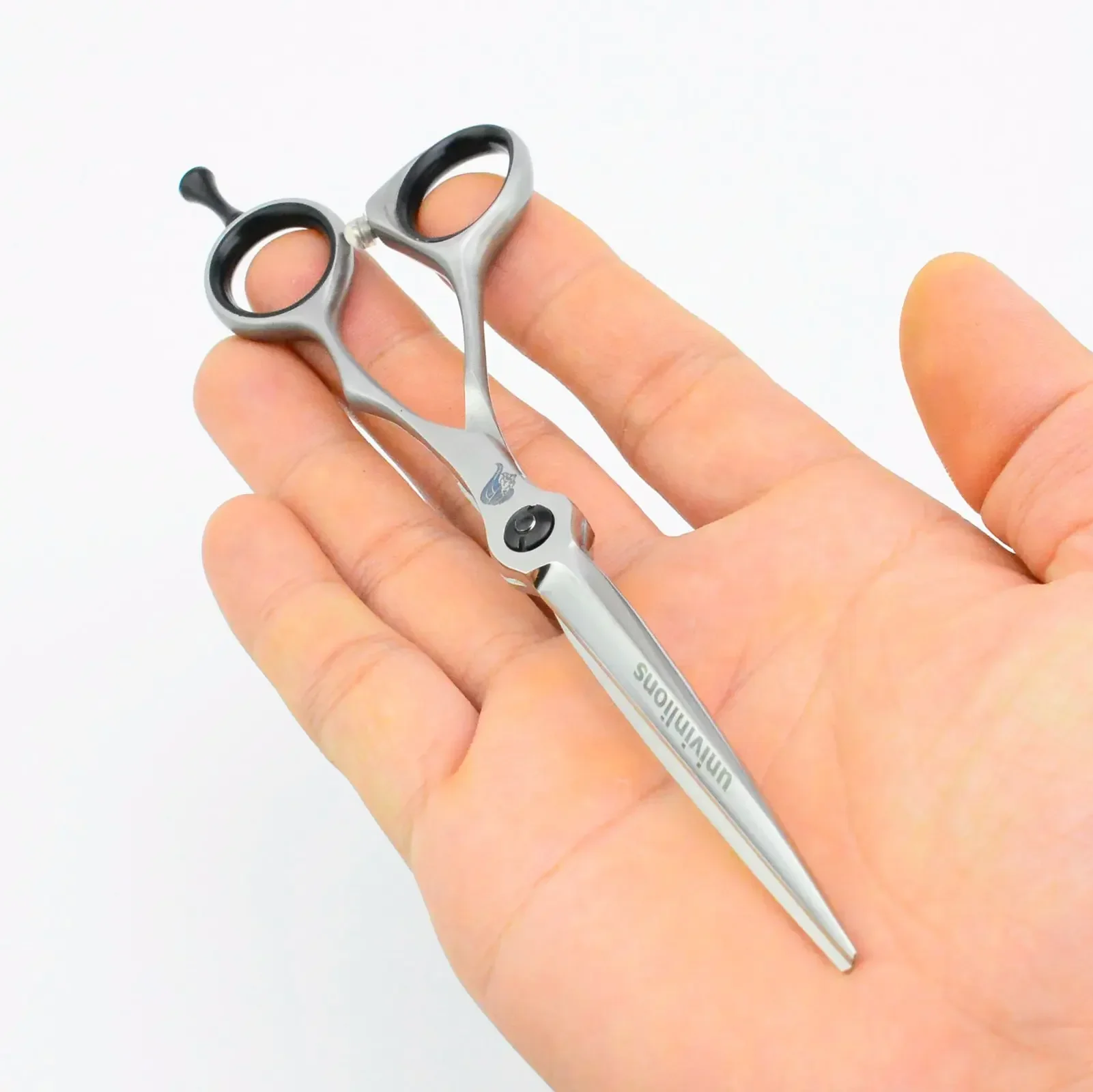 Dog Grooming Scissors 5.5/ 6.0/ 6.5 Super Light Hair Cutting Scissors Professional Straight Shears Pet Grooming Hairdressing Scissor Matt Silver Slim