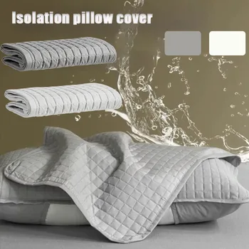 1-4PCS Cotton Pillow Case Protector Sweatproof Anti Mite Isolation Layer Oil Blocking Cover for Home Pillow Core Care 1