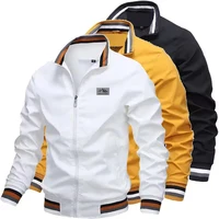 Veste décontractée à col montant pour homme, printemps et automne, pour activités de plein air, coupe-vent, cyclisme, pêche, randonnée, extensible 1