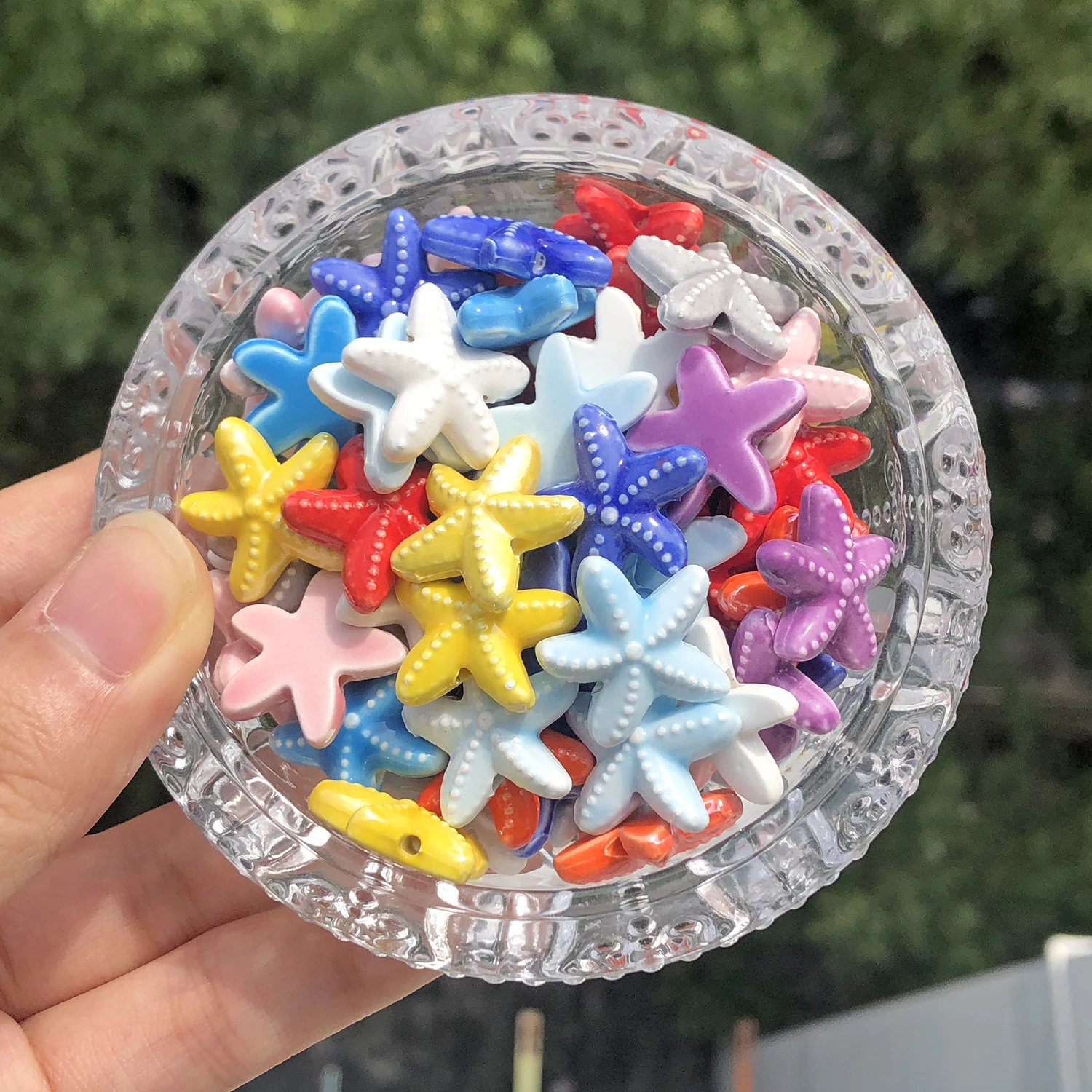 Рисунок 3 - разноцветные керамические бусины в виде морской звезды