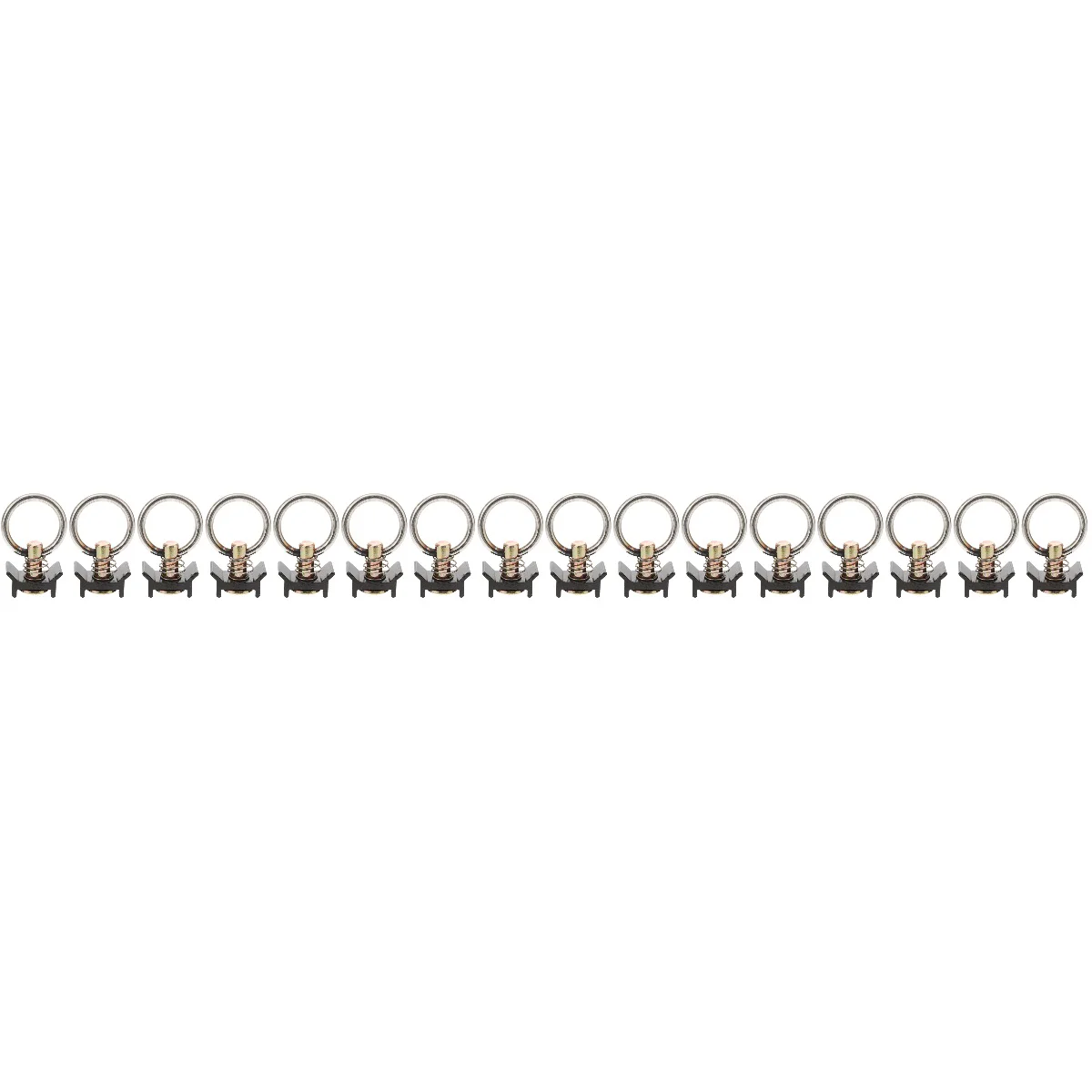 

16 Pcs E Track Accessories L Rails Rings Suite Round Cargo Control Tie Downs Steel Fitting