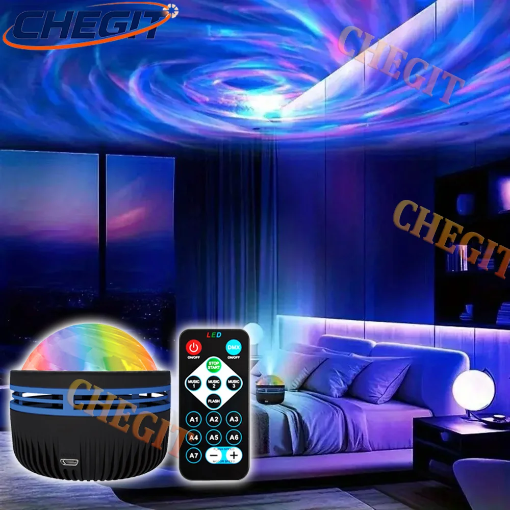 7in1 Galaxy Projector Light Colorful LED Galaxy Sky Projector Bedroom Night Light Kids Room Decoration Christmas Party