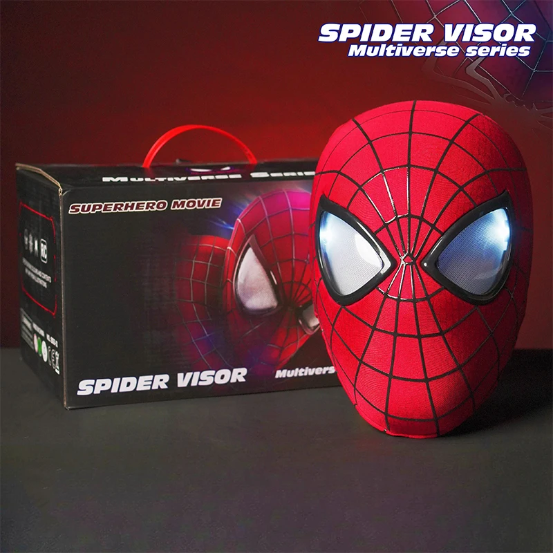 

Восхитительный головной убор Человек-паук, Высококачественная маска для косплея, шлем 1:1 с дистанционным управлением, движущиеся глаза, подарок для взрослых и детей, игрушки