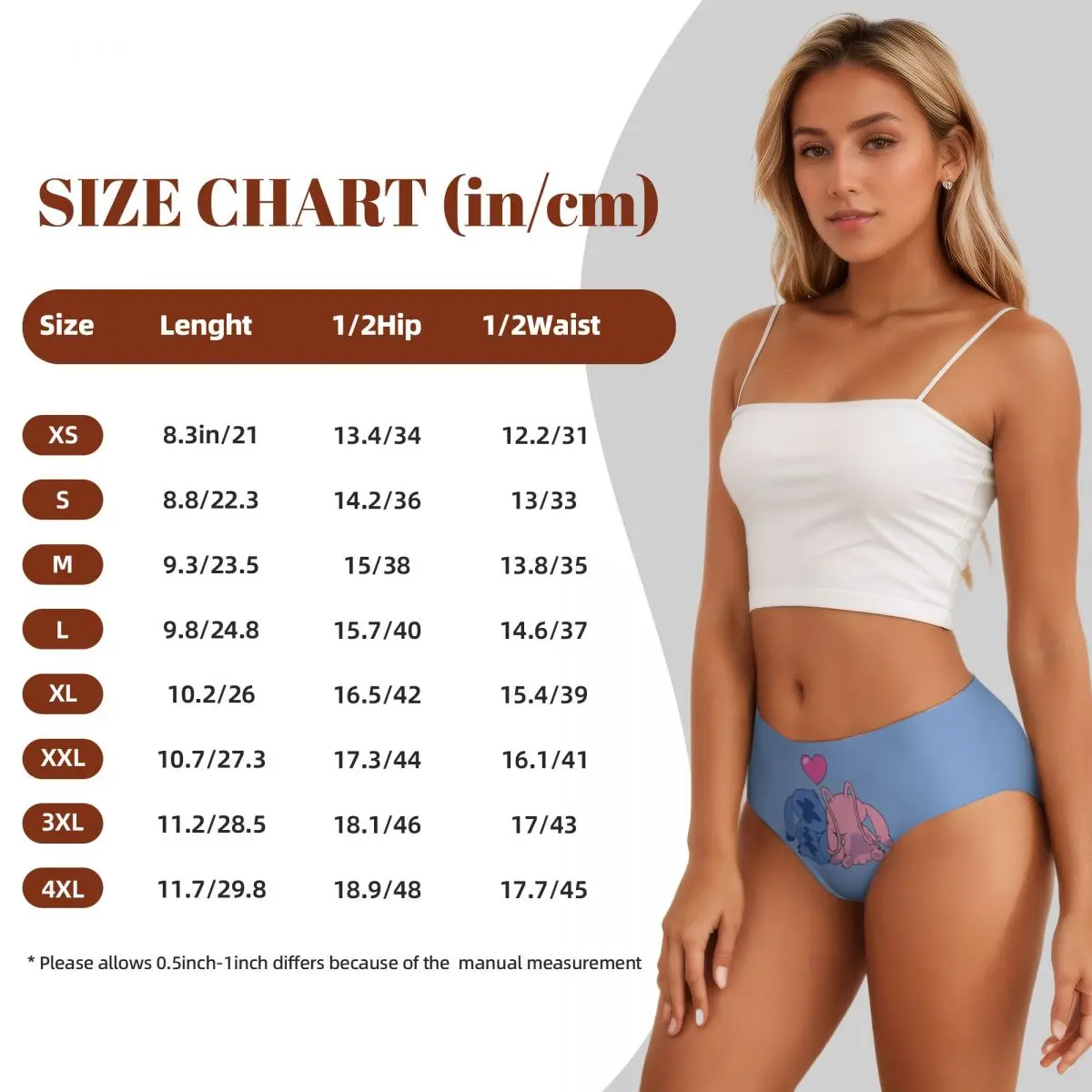 Women's Stitch And Angel Brief Underwear Cozy Breathable Briefs Panties 6
