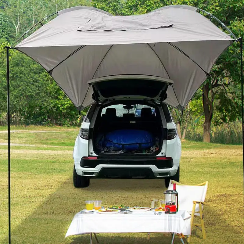 Bâche Imperméable Polyester 190T HipierFx Auvent Voiture 3x5m - Tente De Hayon Pour SUV Avec Parois Latérales | Protection Solaire Et Pluie Auvent Caravane