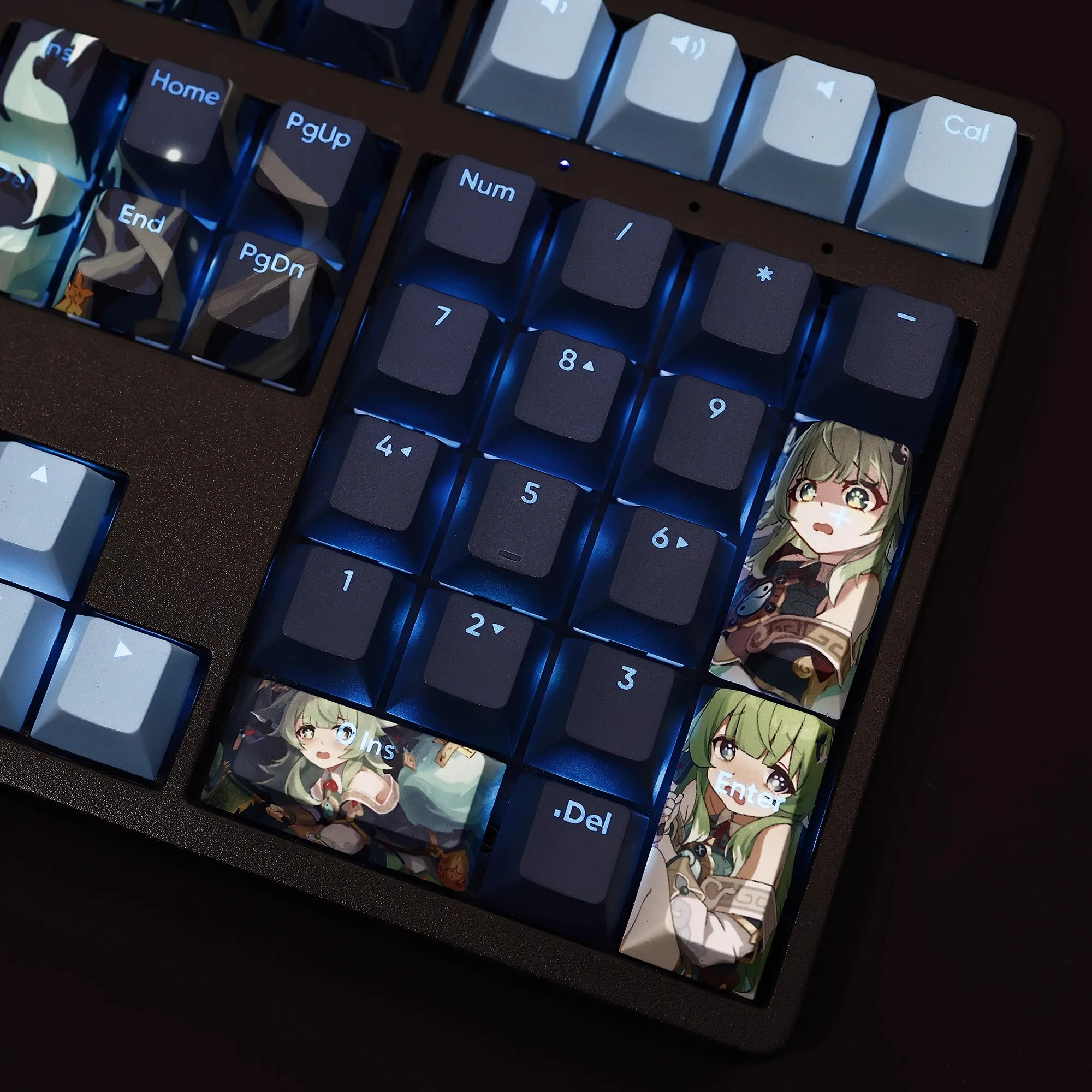 Tintura Pbt-subbed Jogo Anime Keycaps Grupo Huohuo Keycap Honkai Estrela Trilho Keycap Anime 61 87 104 108 - Imagem 5