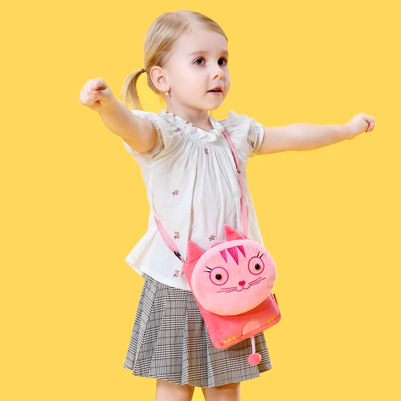 Cute cartoon animal crossbody bag kids casual shoulder bag plush mini shoulder bag 3