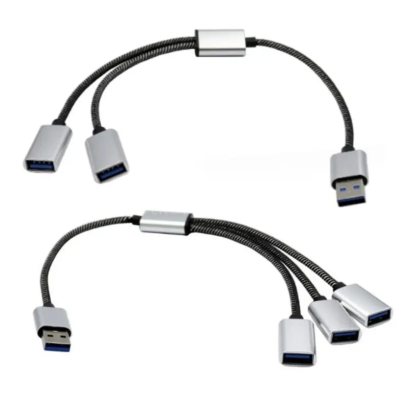 

USB-папа на 3/2 USB 2.0-мама сплиттер-концентратор, адаптер-удлинитель шнура питания