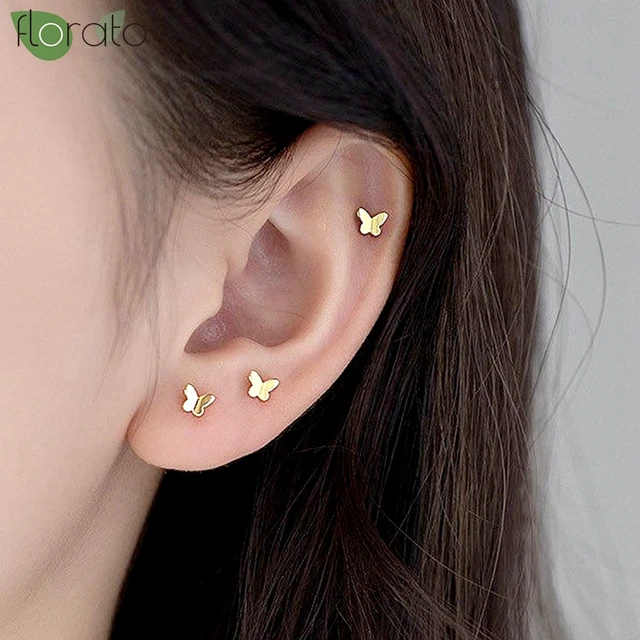 Daily Wear Small Gold Stud Earrings in Thodu Design | Jewelsmart