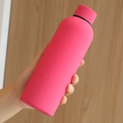 Stainless Steel Insulated Thermal Water Bottle and Coffee Mug - 500ml (Rose Bottle)