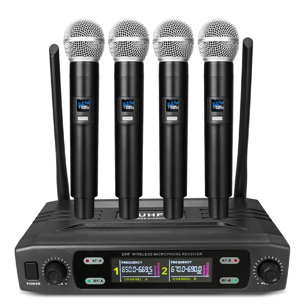 TALOMEN, Microphone Sans Fil , 2.4 GHz, 50M , Rechargeable, Karaoké, DJ, K60-2 - TV Son Photo