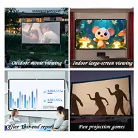 Écran de projecteur extérieur, équipement vidéo pliable et Portable, grand écran de théâtre enroulable magnétique pour Camping intérieur, camping-car, arrière-cour 6