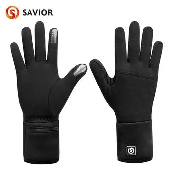 Savior Heated Waterproof Windproof Motorcycle Gloves Motorbike Riding Glove Touch Screen Gloves Warmer Covers Hand Warmer Winter 2