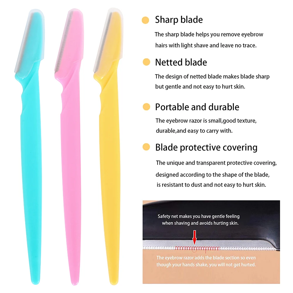 36Pcs Eyebrow Trimmer Facial Hair Remover Blade Shaver Portable Face Razor Shaving Grooming Kit Exfoliating Tool for Women Men eyebrow trimmer set eyebrow trimmer eyebrow razor set hair shaver eyebrow razor eyebrow scissors hair remover eyebrow trimmer blade