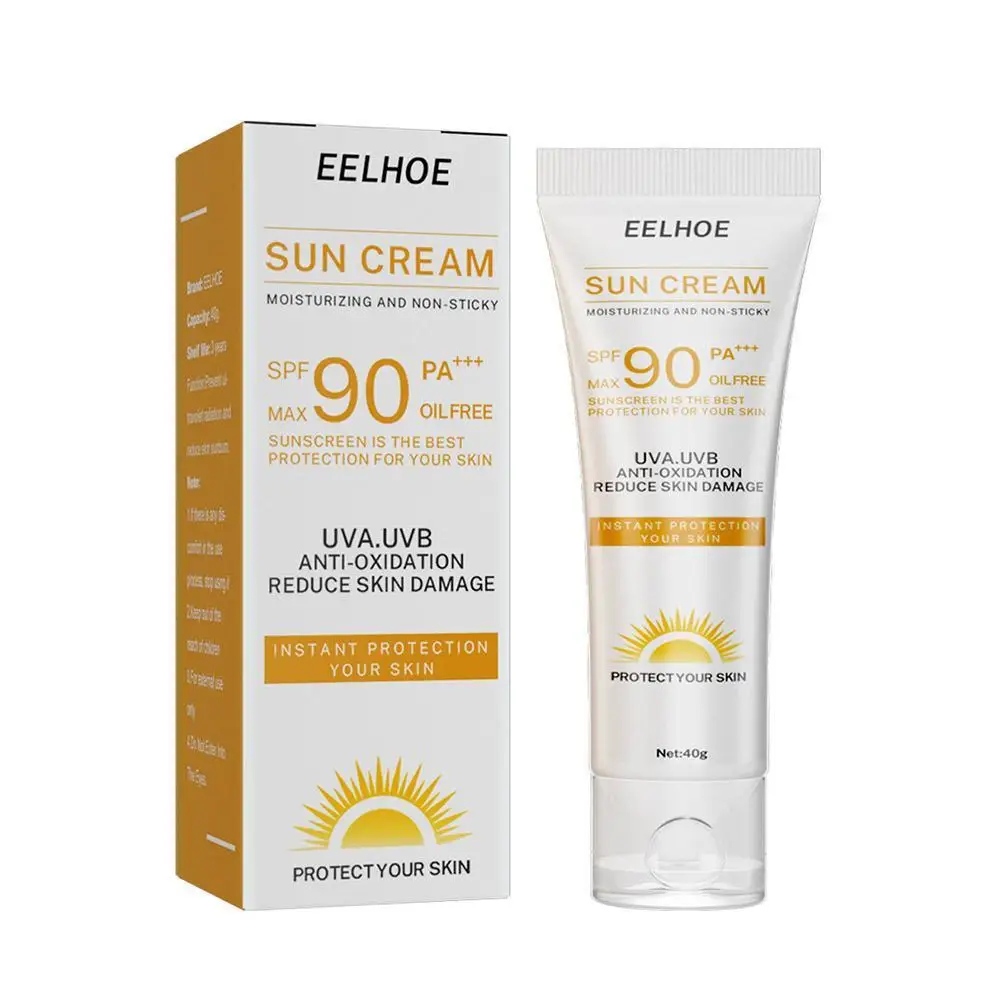 SPF90 Facial Body Sunscreen Rice Serum Whitening Sun Cream Sunblock Skin Protective Cream Anti-Aging Oil-control Moisturizing