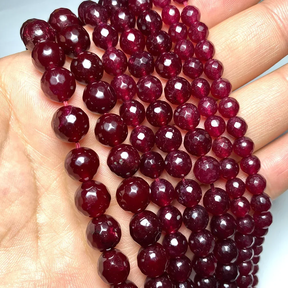 JARTC Rare Collection Natural Beads Warring States Red Jade Round Loose Beads For Jewelry Making DIY Bracelet Necklace (10mm