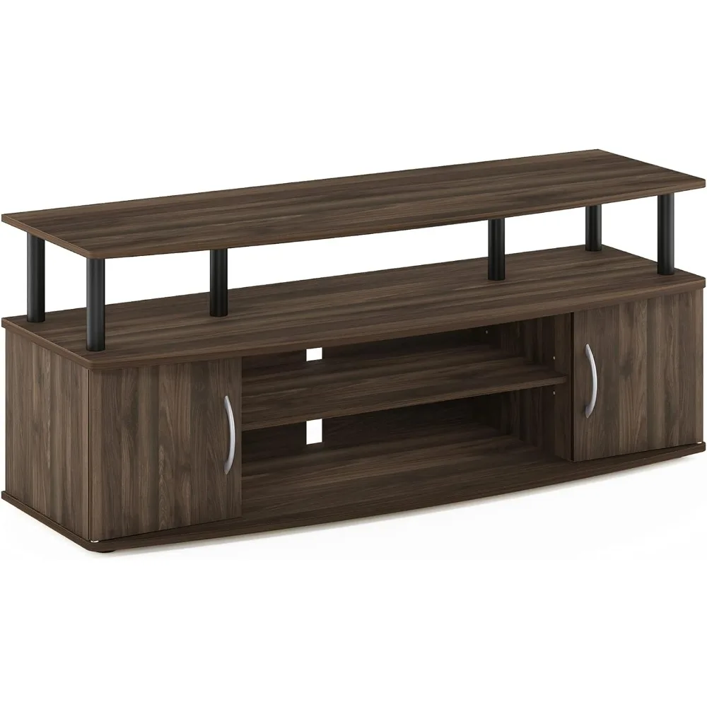 

Furinno JAYA Large Entertainment Stand for TV Up to 55 Inch, Columbia Walnut/Black