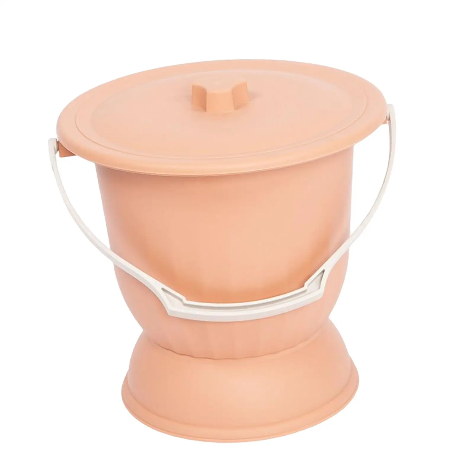 Spittoon with Lid and Handle Night Pot Urine Bucket Bottle Bedpan Portable